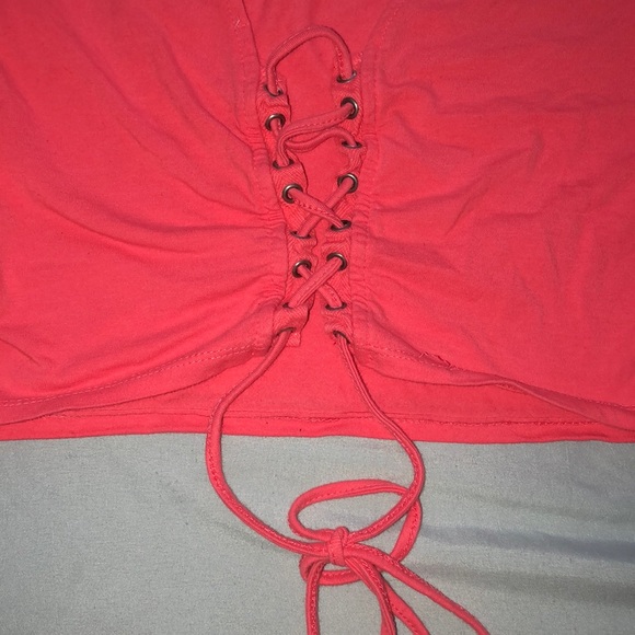 DONATED! Tie up in the front crop top - Picture 2 of 6